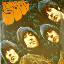 Пластинка Beatles Rubber Soul (Повреждена наклейка на пятаке второй стороны)